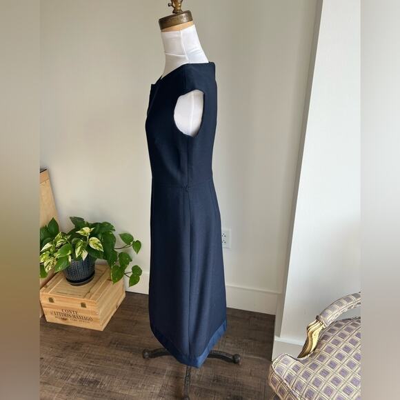 TORY BURCH NAVY CAP SLEEVE DRESS SIZE 4 - Picture 4 of 10